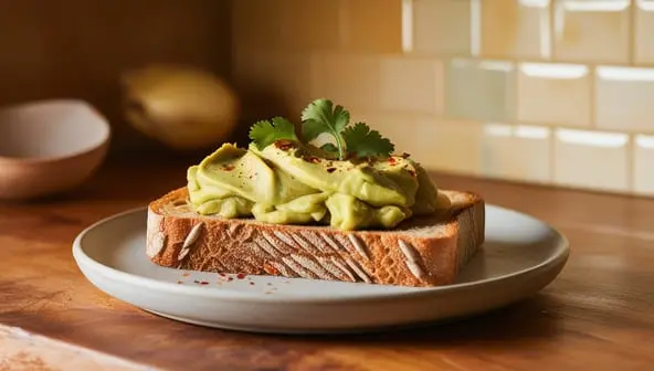 Avocado Toast on Whole Grain Bread